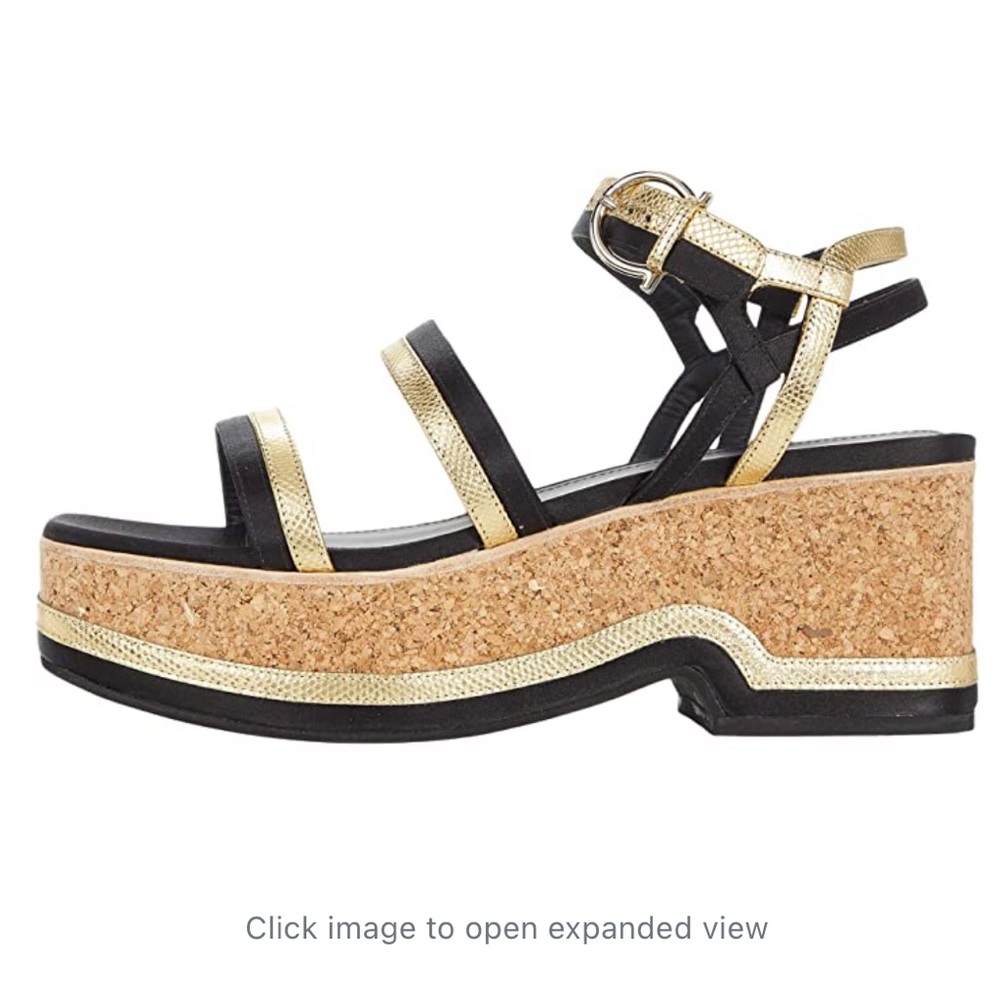 NEw Salvatore Ferragamo Mysen Ptraso Platform Sandal